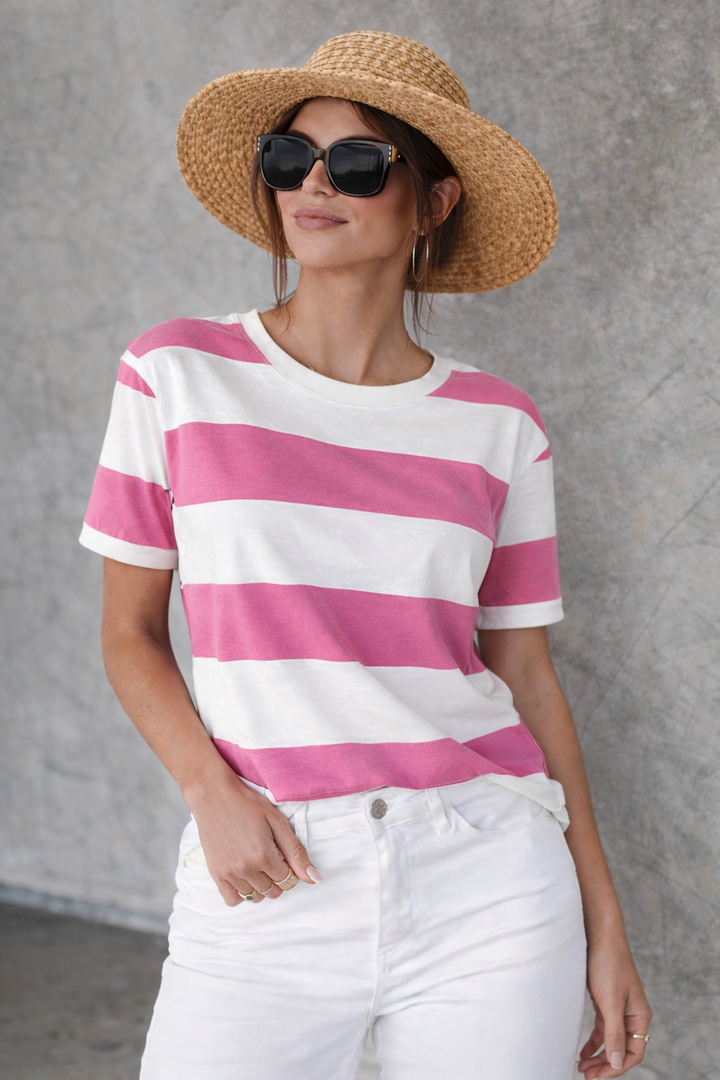 Valentina™ | Camiseta Clásica de Rayas Breton