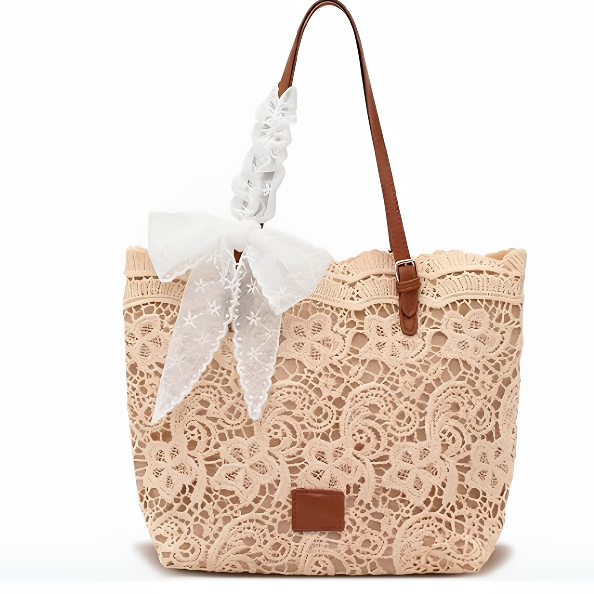 Peicees | Bolso de Hombro con Cinta de Encaje