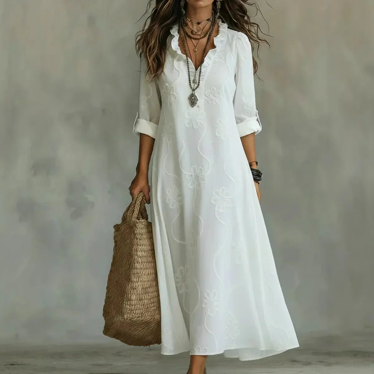Bonifacia™ | Vestido Largo de Lino