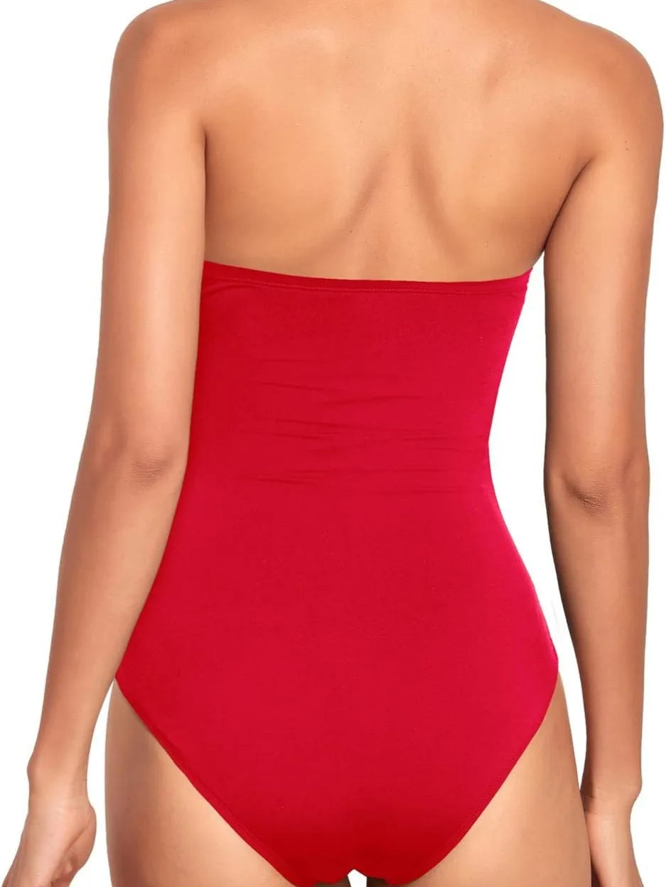 Bañador de Una Pieza con Control de Abdomen Tipo Bandeau