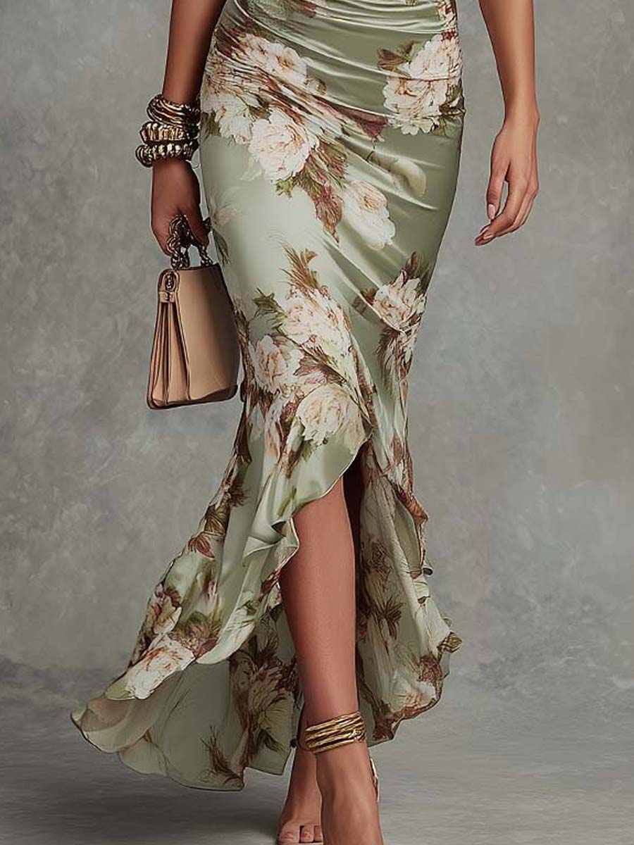 Anna™ – Vestido Maxi de Satén Asimétrico