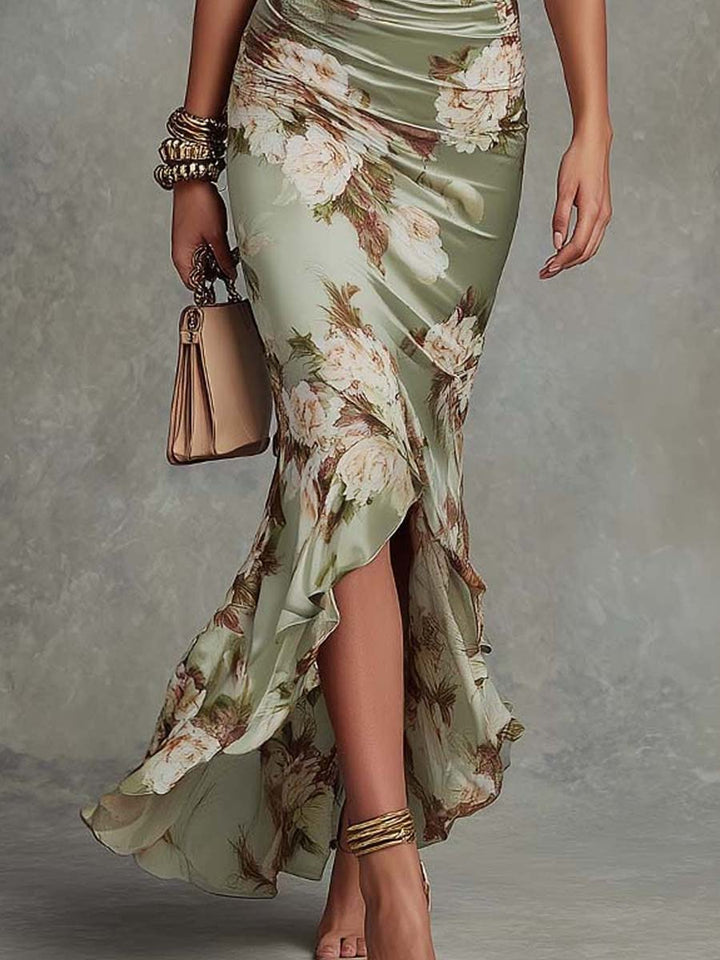 Anna™ – Vestido Maxi de Satén Asimétrico