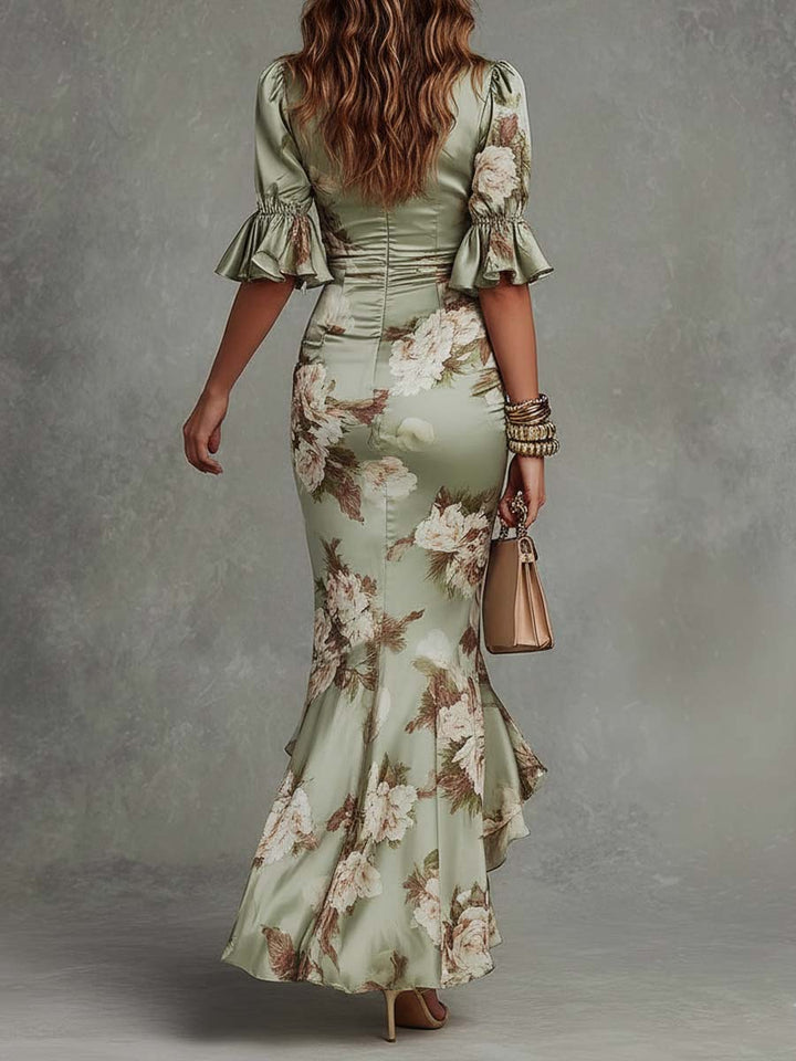 Anna™ – Vestido Maxi de Satén Asimétrico
