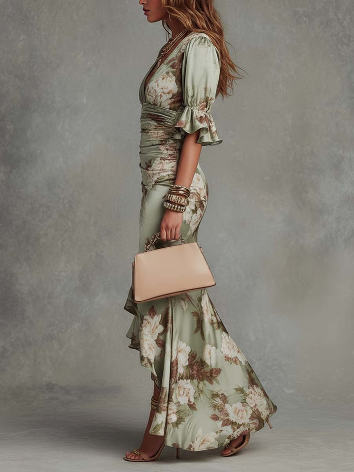 Anna™ – Vestido Maxi de Satén Asimétrico