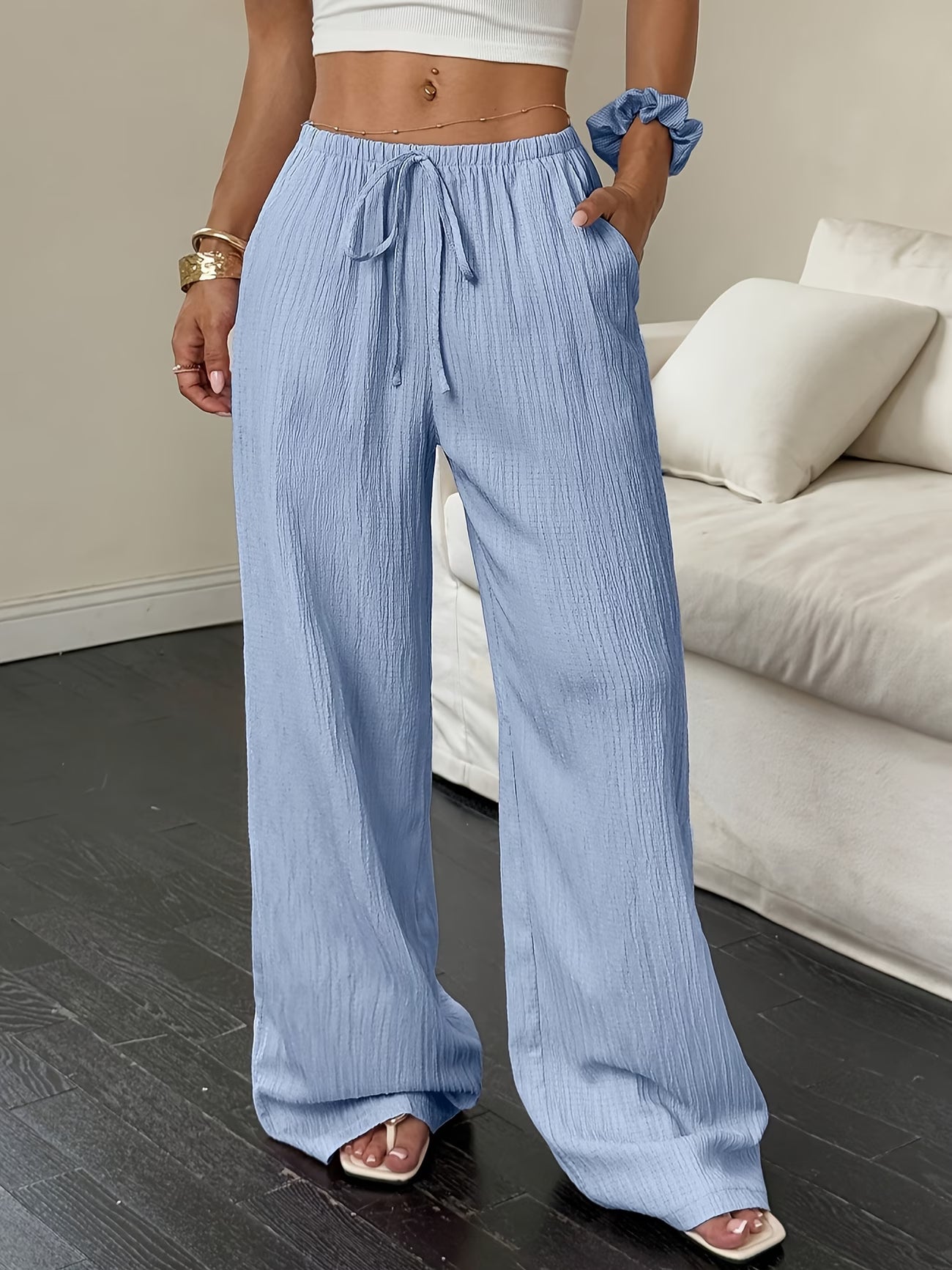 Valeria™ | Pantalón Fluido de Pierna Ancha
