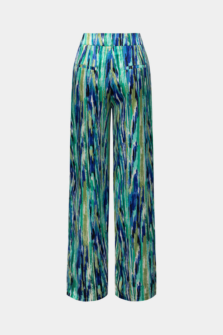 Pantalones Rectos de Cintura Alta Inna con Estampado de Mármol