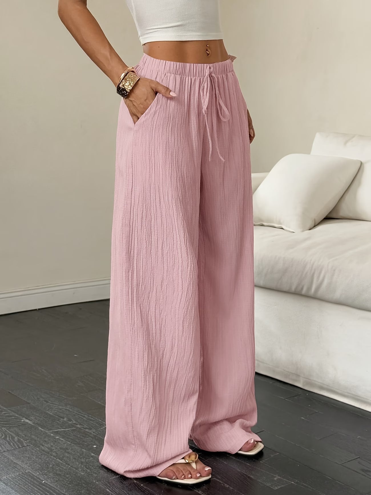 Valeria™ | Pantalón Fluido de Pierna Ancha