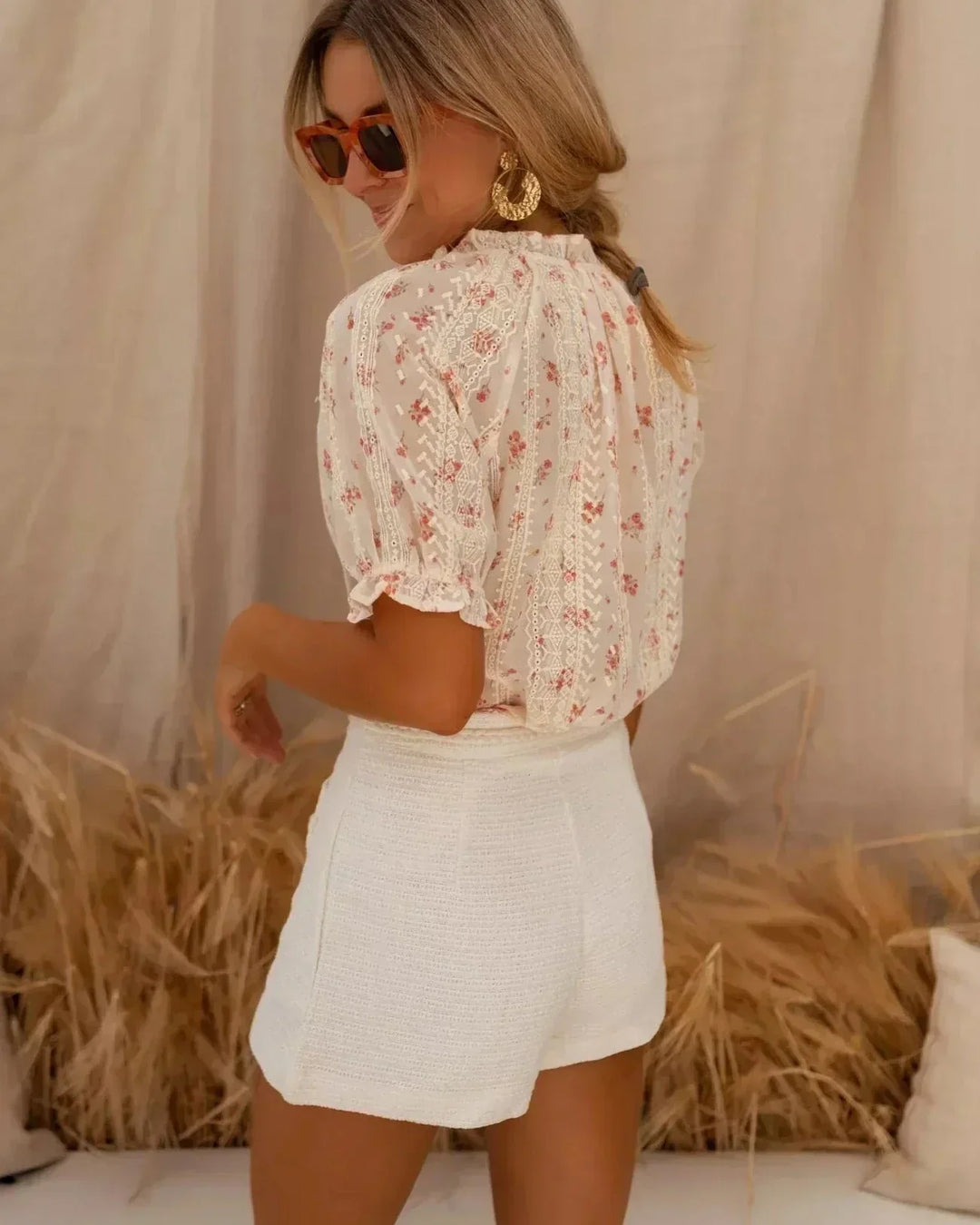 Floralis™ | Blusa de verano elegante con estampado floral