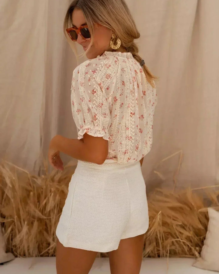 Floralis™ | Blusa de verano elegante con estampado floral