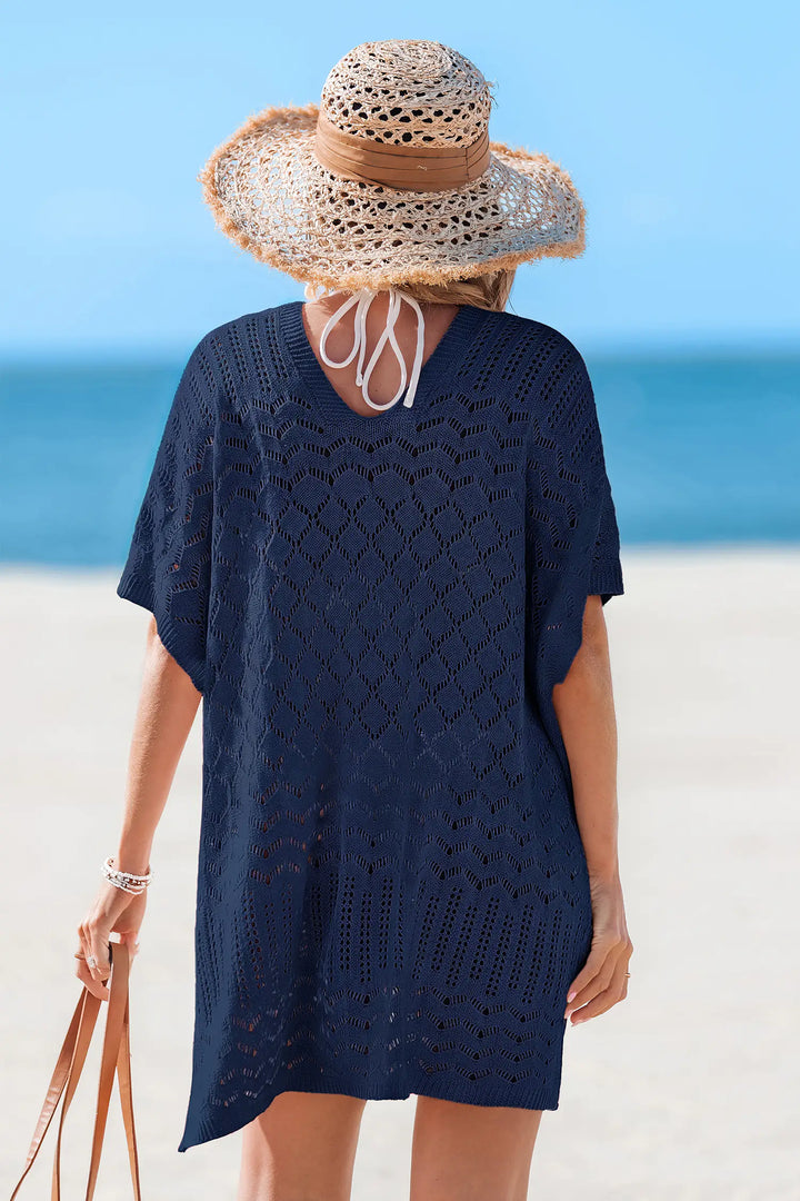 Vestido Cover-Up Mini Beige Ligero