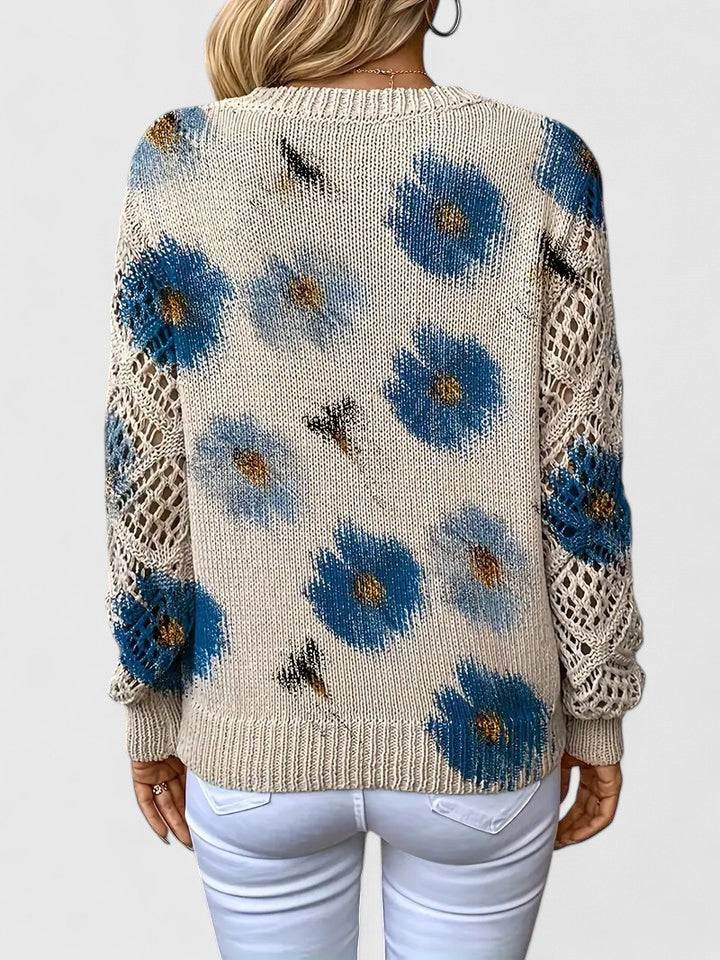 Bronwen | Suéter Floral de Calados