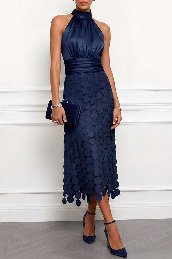 Elegante vestido midi Céline para ceremonias