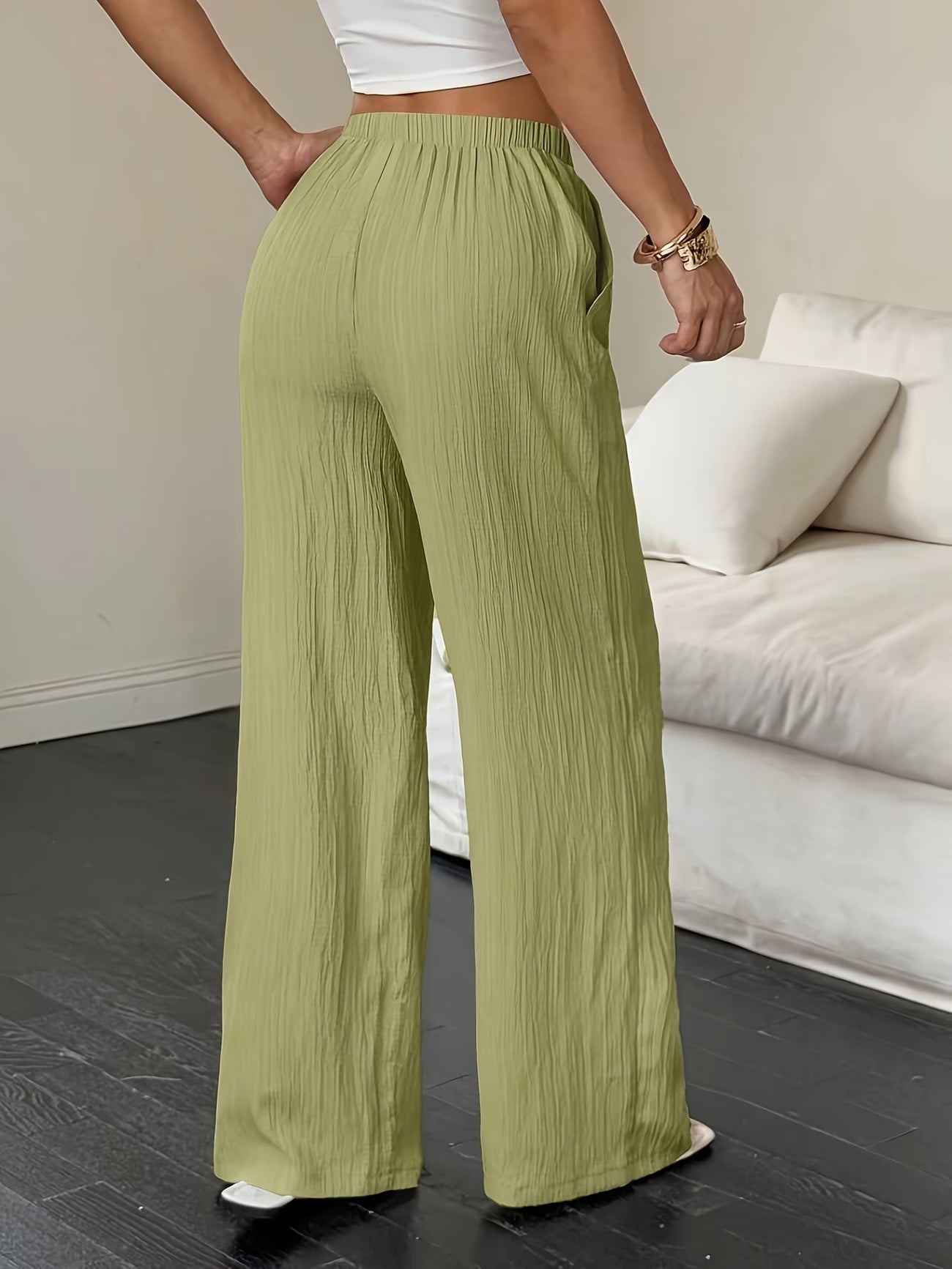 Valeria™ | Pantalón Fluido de Pierna Ancha