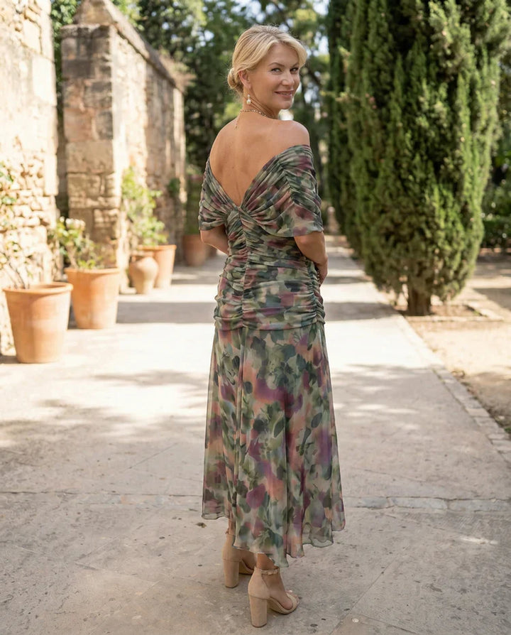 VESTIDO ELEGANTE CON ESCOTE EN V