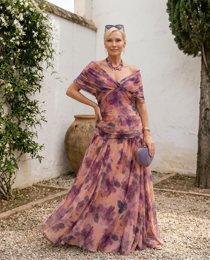 VESTIDO ELEGANTE CON ESCOTE EN V