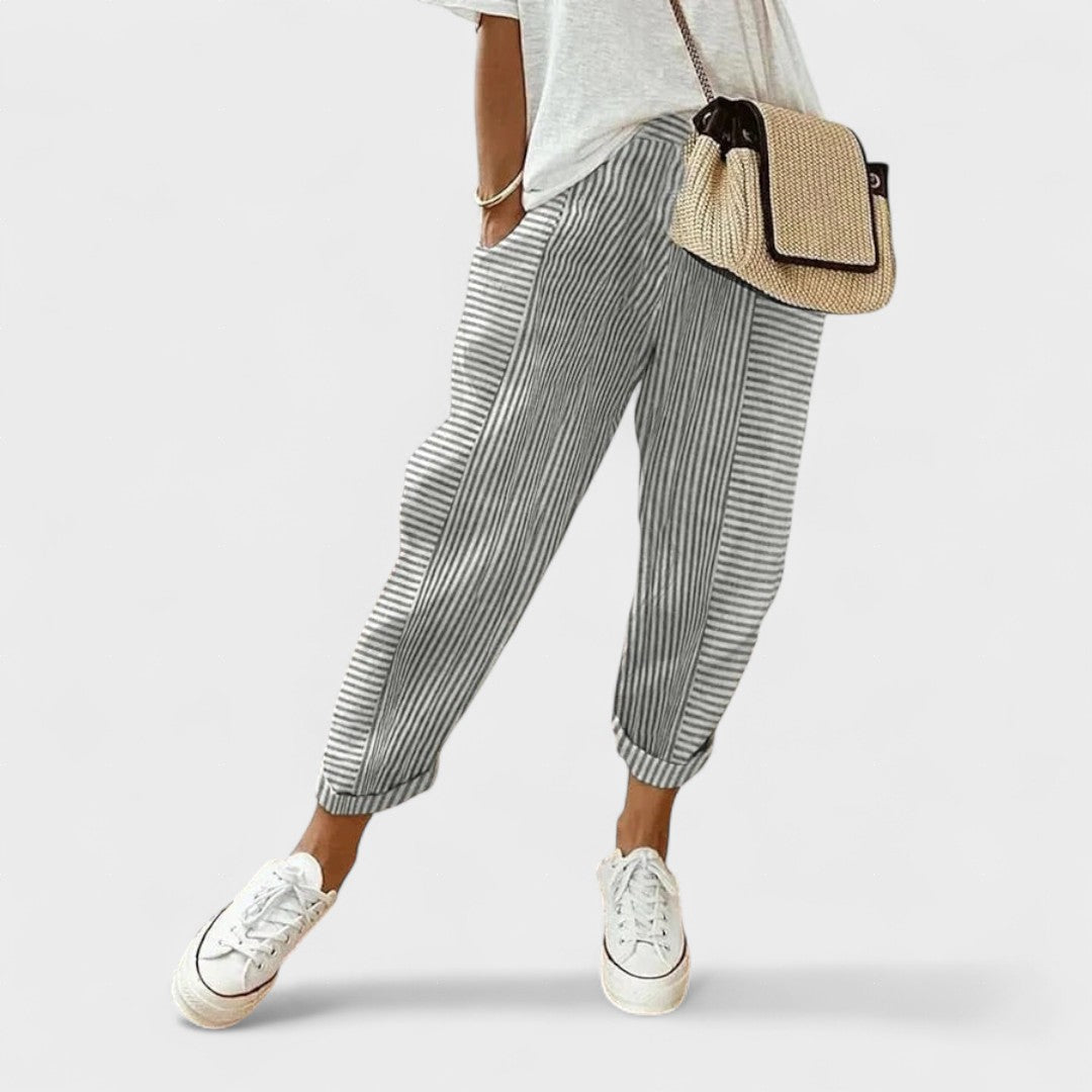 Lucía™ | Pantalones a Rayas con Estilo