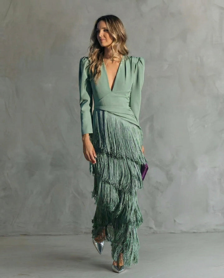 Seraphina™ – Vestido Midi Chic con Flecos