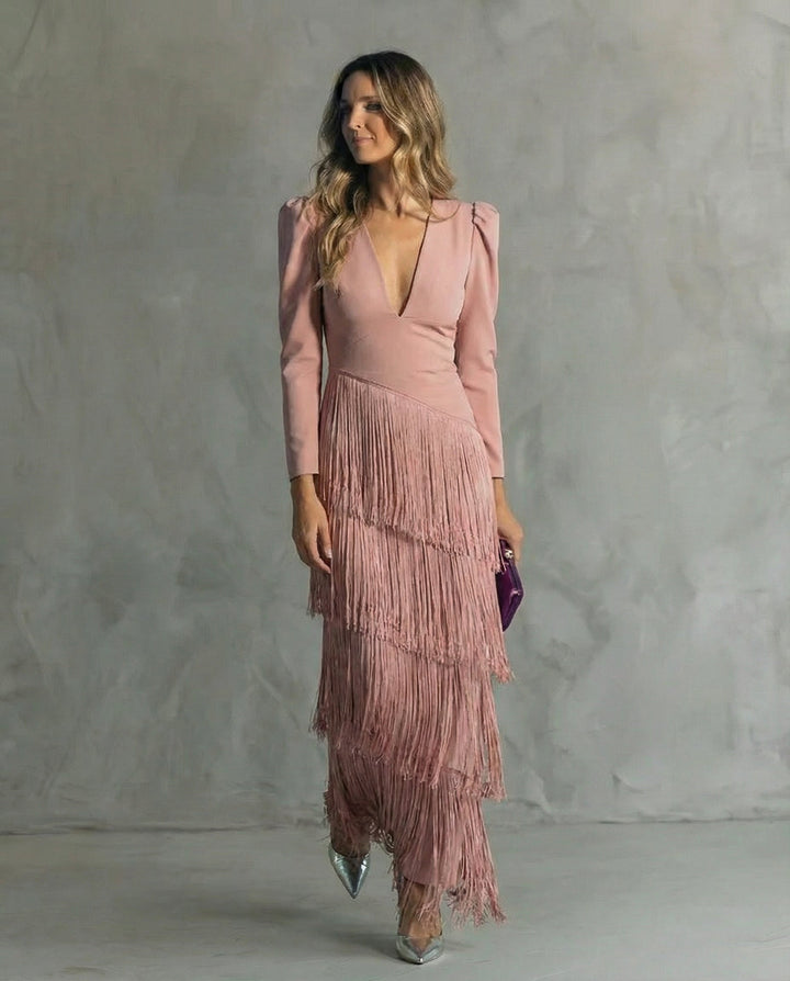 Seraphina™ – Vestido Midi Chic con Flecos