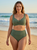 Conjunto de Bikini con Fruncido Soporte