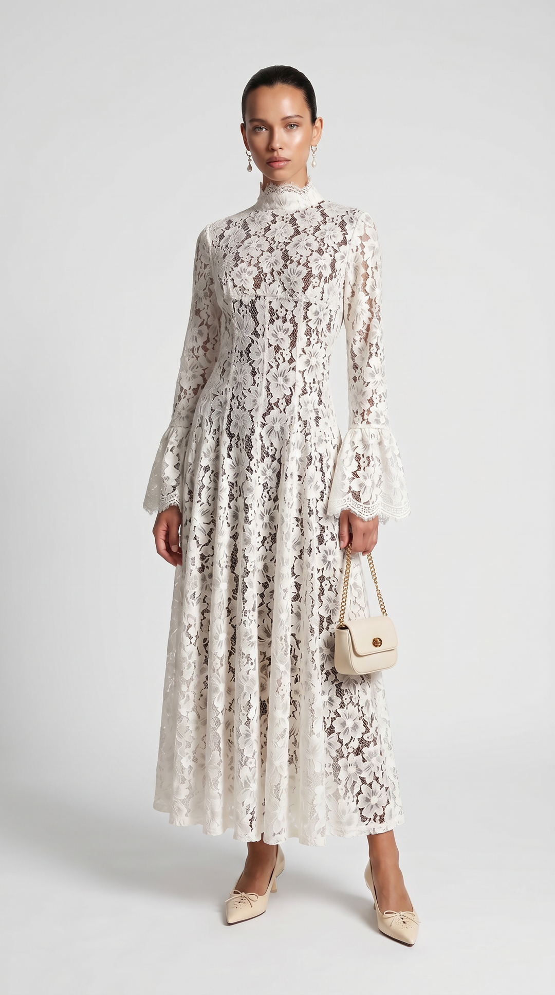 Alef™ | Vestido Maxi de Encaje