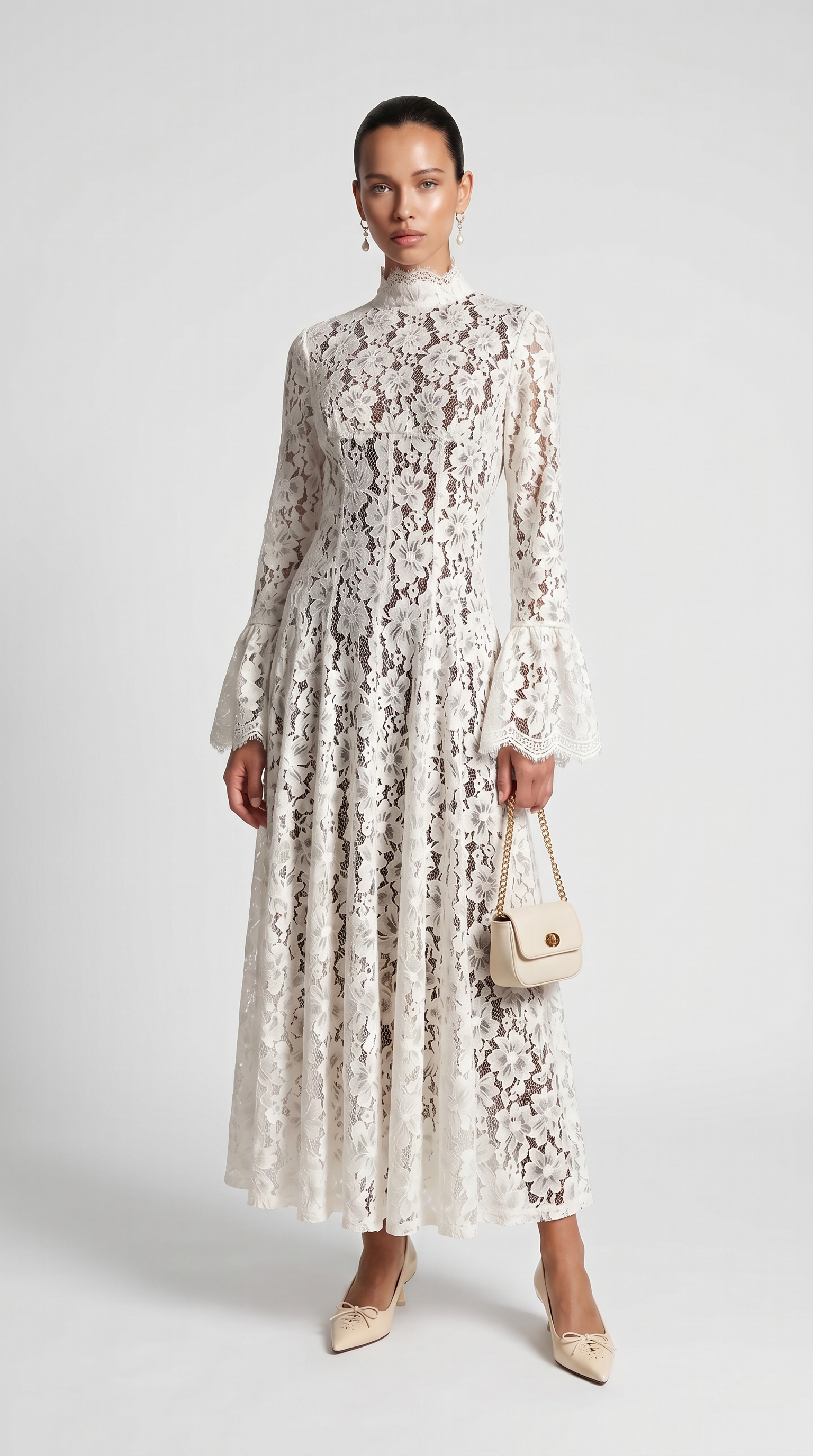 Alef™ | Vestido Maxi de Encaje