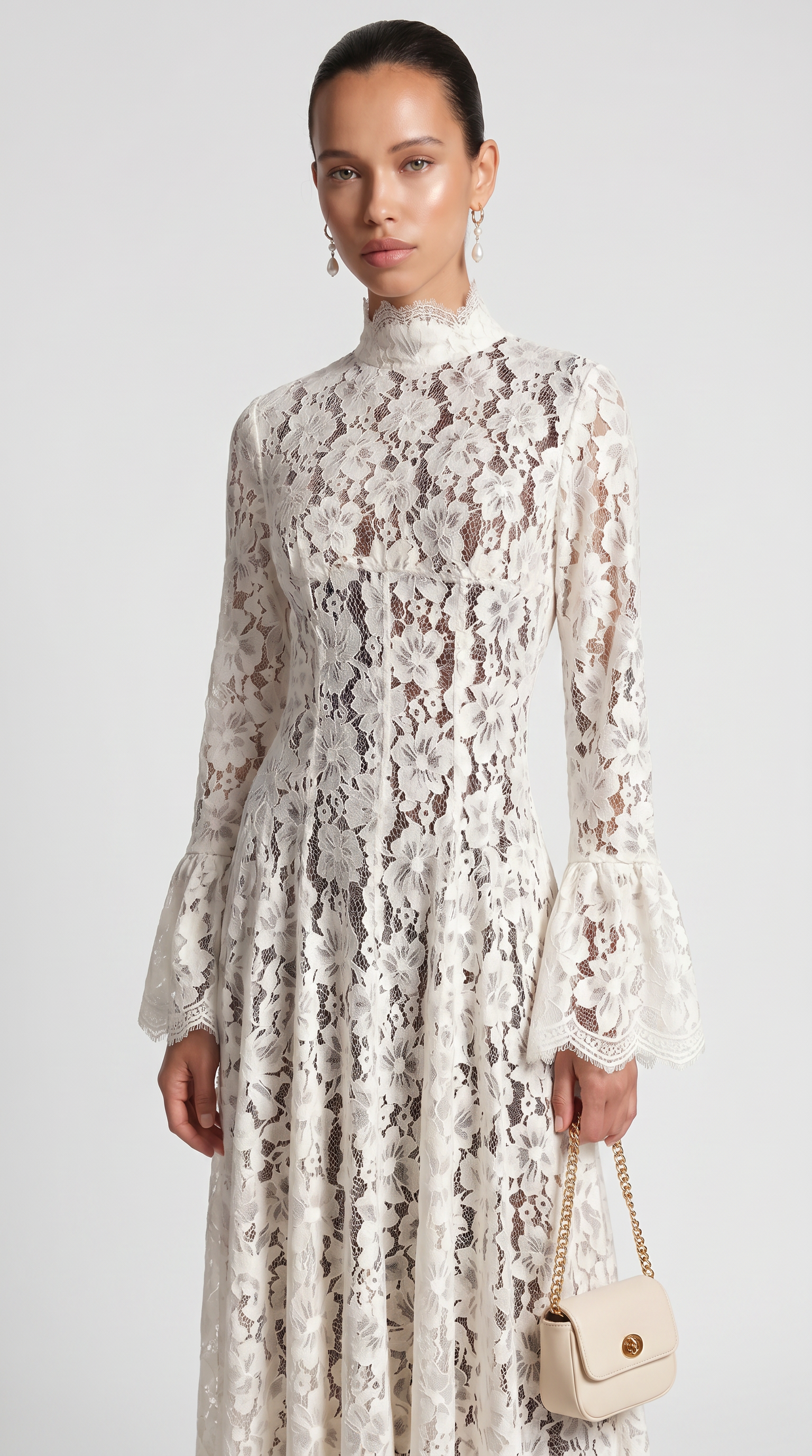 Alef™ | Vestido Maxi de Encaje