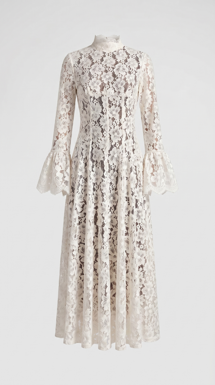 Alef™ | Vestido Maxi de Encaje