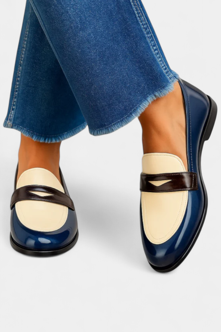 Mocasines Bicolores Claudia con Estilo Atemporal