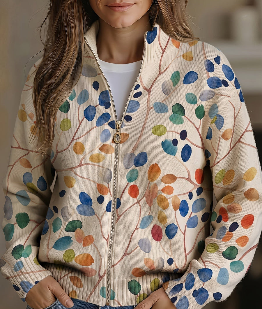 Imogene™ | Cárdigan con Diseño de Hojas Botánicas