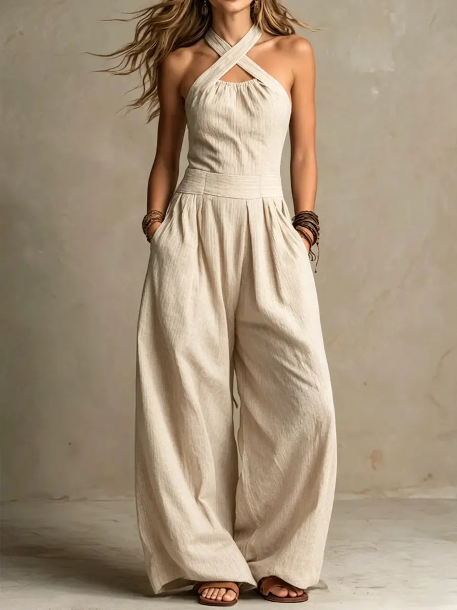 Blanca™ | Mono Elegante con Escote Cruzado