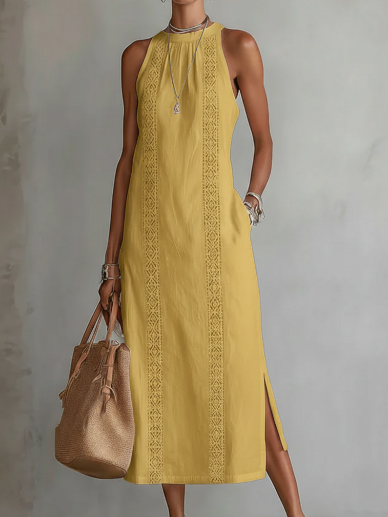 Jimena™ – Vestido Midi de Lino