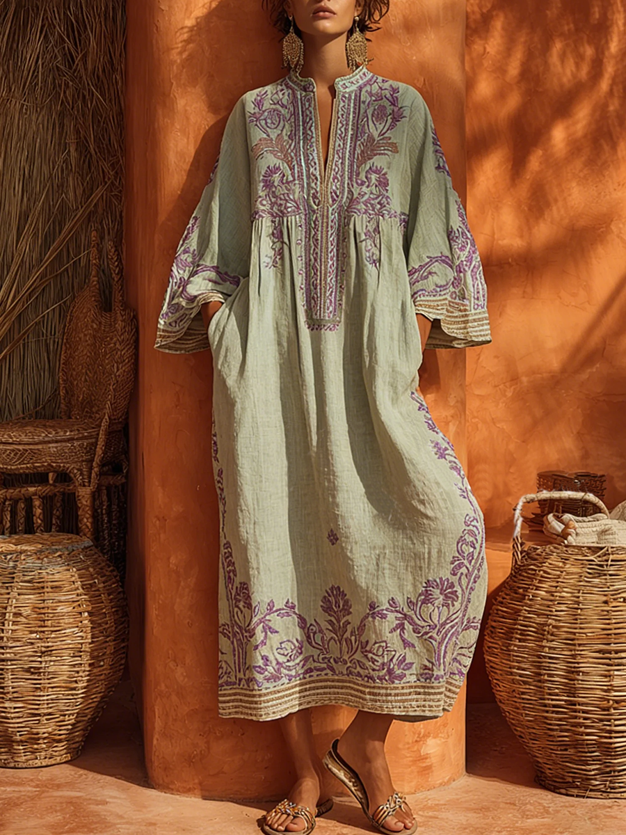 Celestina | Vestido boho bordado con encanto mediterráneo