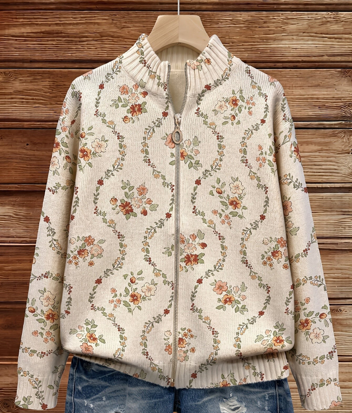 Persephone™ | Impresión de Crema con Elegante Enredadera Floral