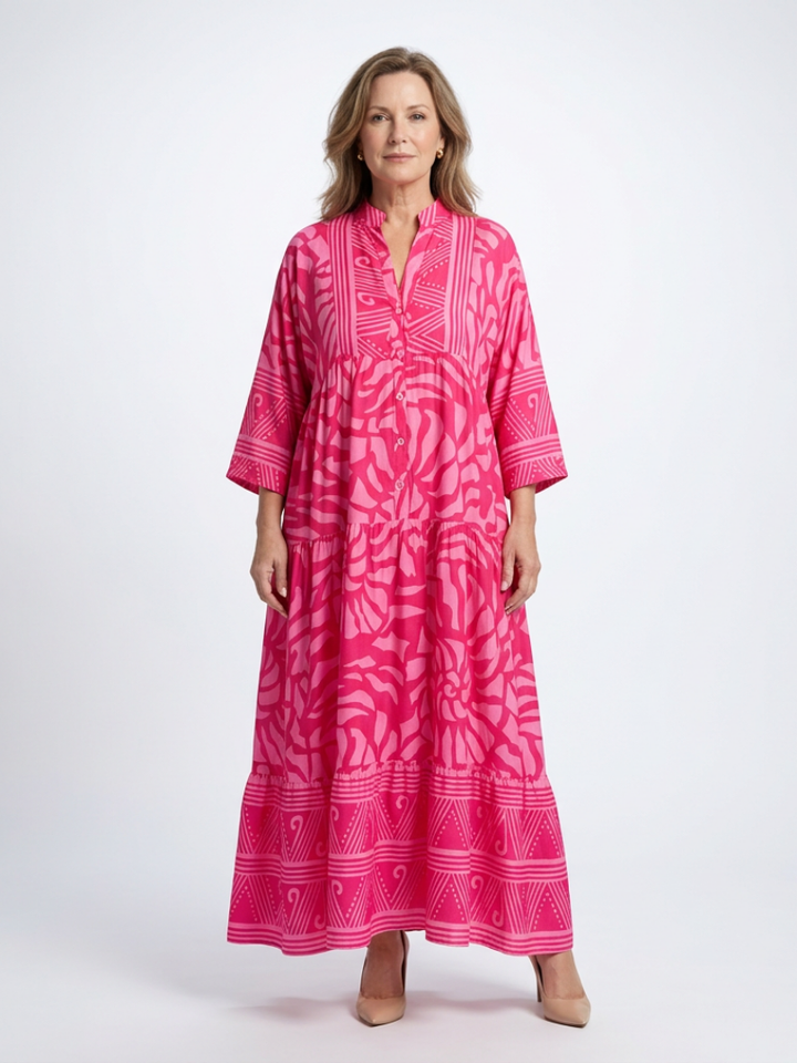 María | Vestido midi con botones en la parte delantera
