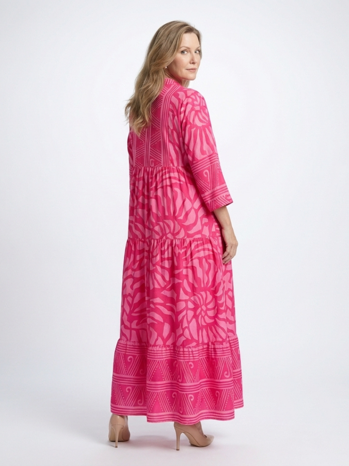 María | Vestido midi con botones en la parte delantera
