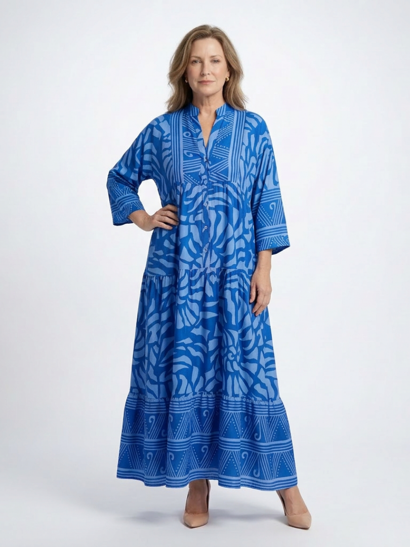 María | Vestido midi con botones en la parte delantera