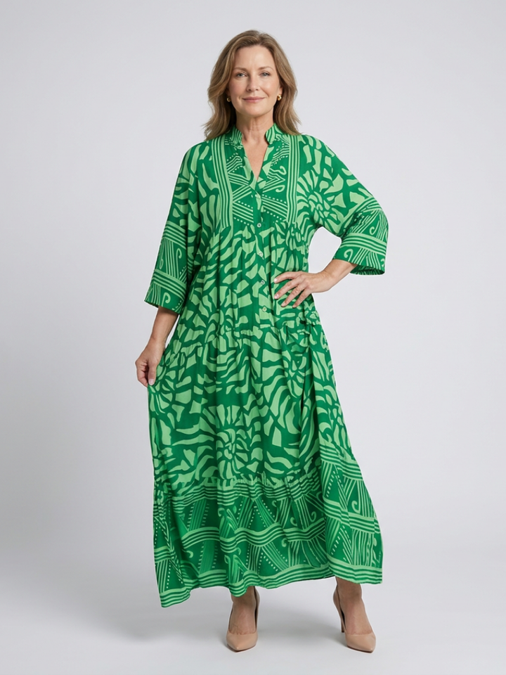 María | Vestido midi con botones en la parte delantera